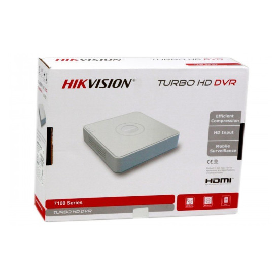 Hikvision DS-7104HGHI-K1 4-Ch 1080p Lite Mini 1U H.265 DVR