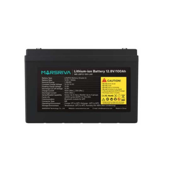 Marsriva MR-LBP12-100-LAR 100Ah (1.28kWh, 12.8V) Battery